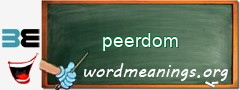 WordMeaning blackboard for peerdom